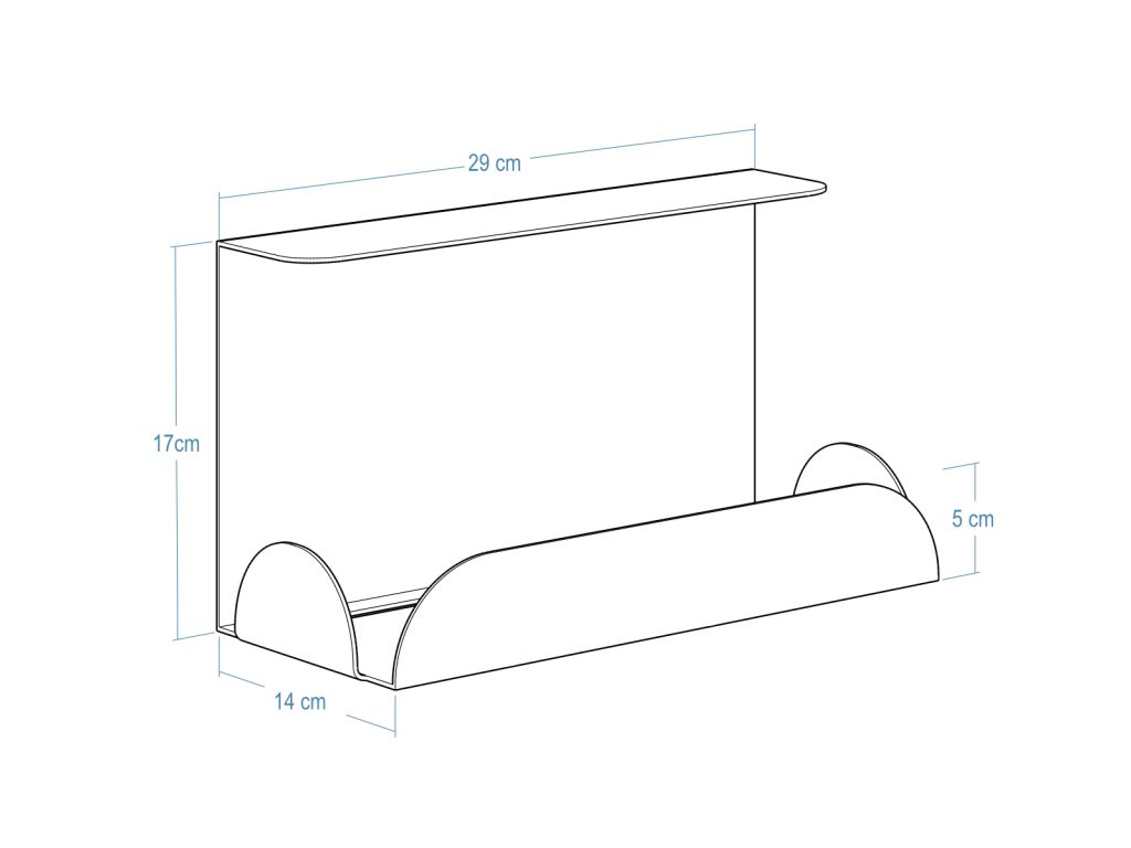 Metalowy uchwyt na ręcznik papierowy Edo - obrazek 4