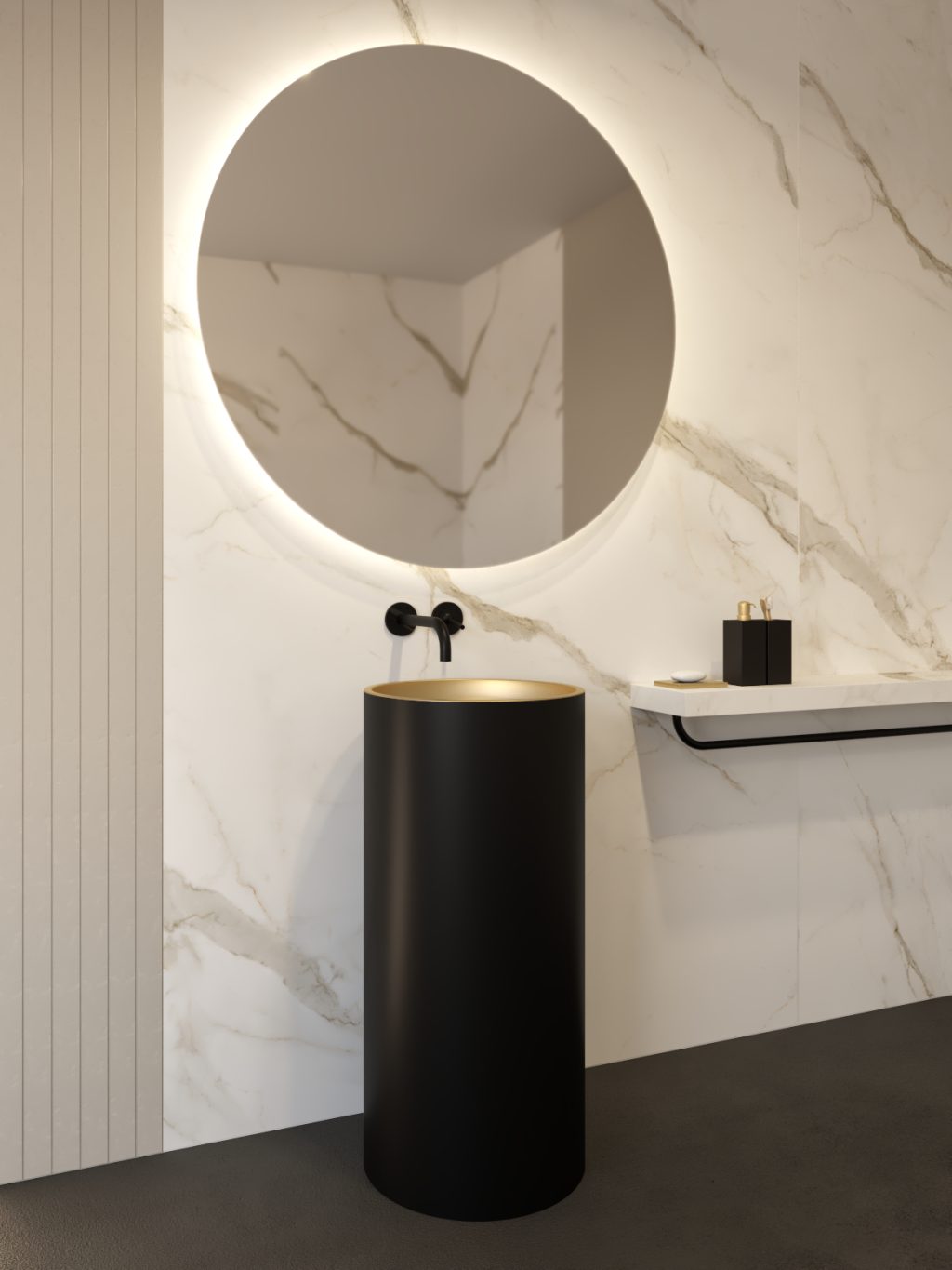 Umywalka wolnostojąca Tube średnica 37 cm - obrazek 2