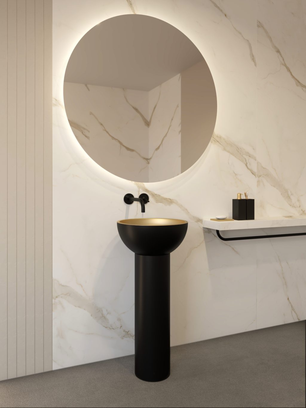 Umywalka wolnostojąca Mono średnica 37 cm - obrazek 2