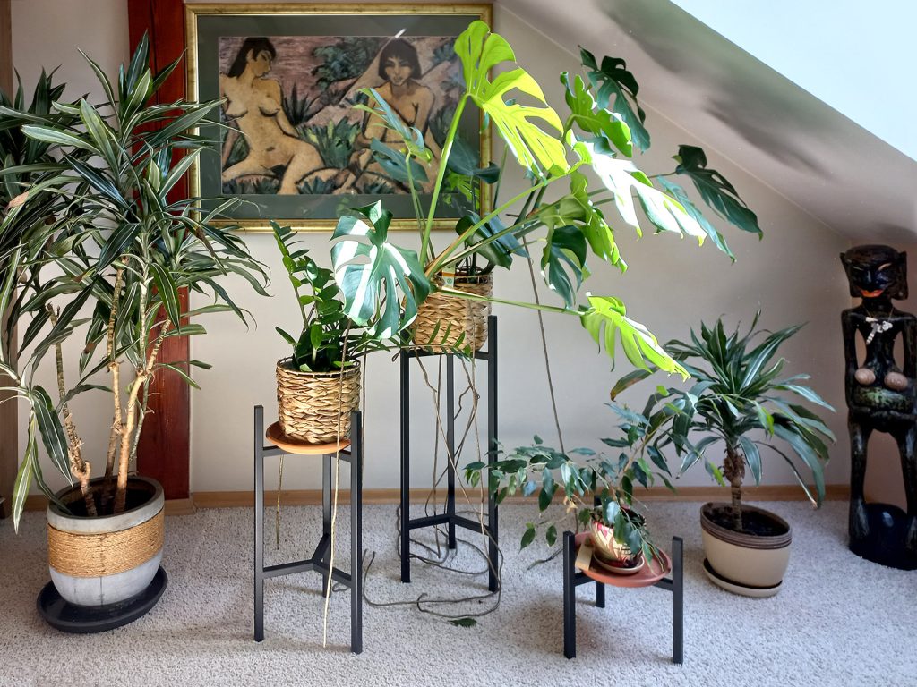 Kwietnik metalowy loft Tripod  M - obrazek 2