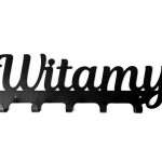 Wieszak metalowy na ubrania Witamy 40 cm