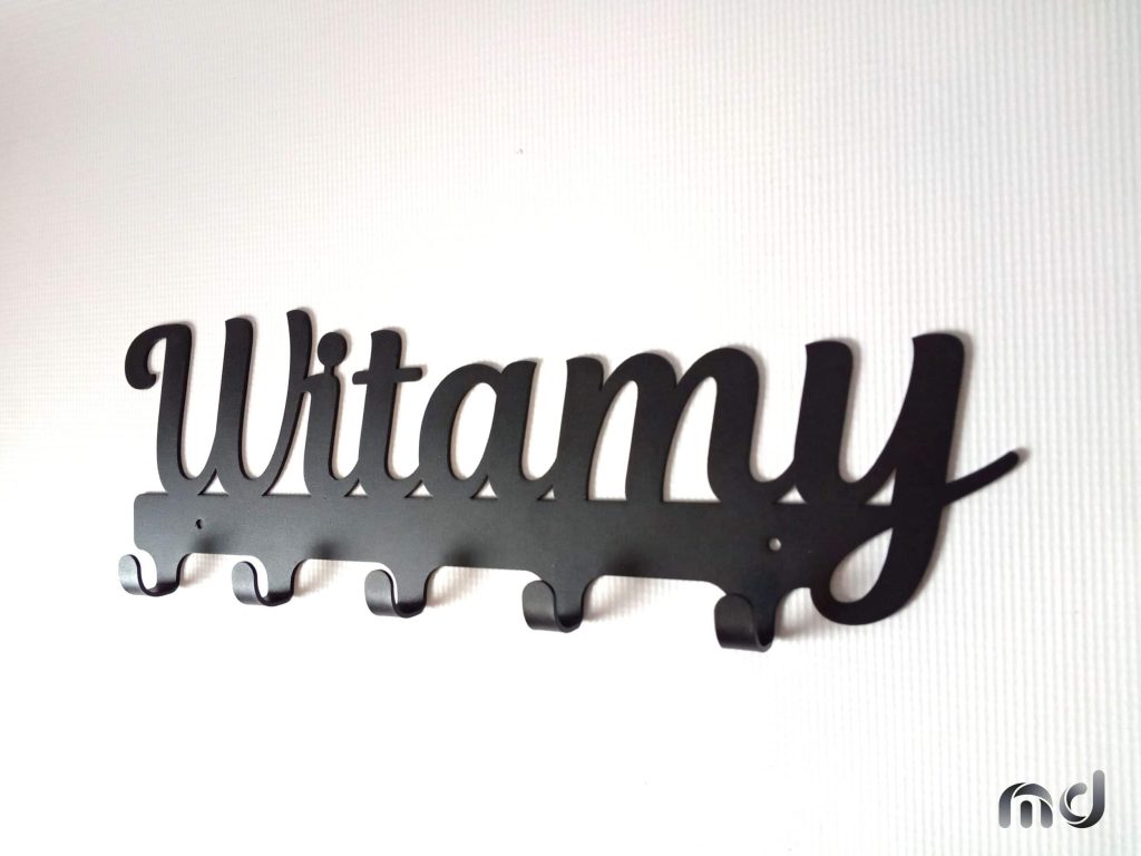 Wieszak metalowy na ubrania Witamy 40 cm - obrazek 2