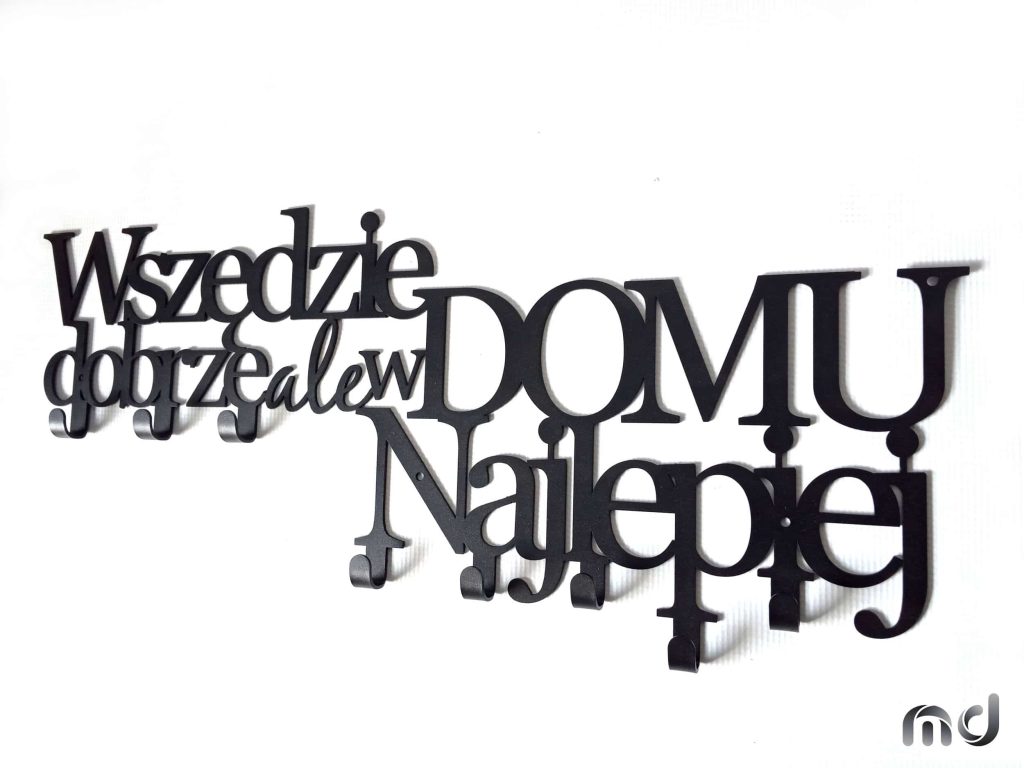 Wieszak metalowy na ubrania Wszędzie dobrze 60 cm - obrazek 3