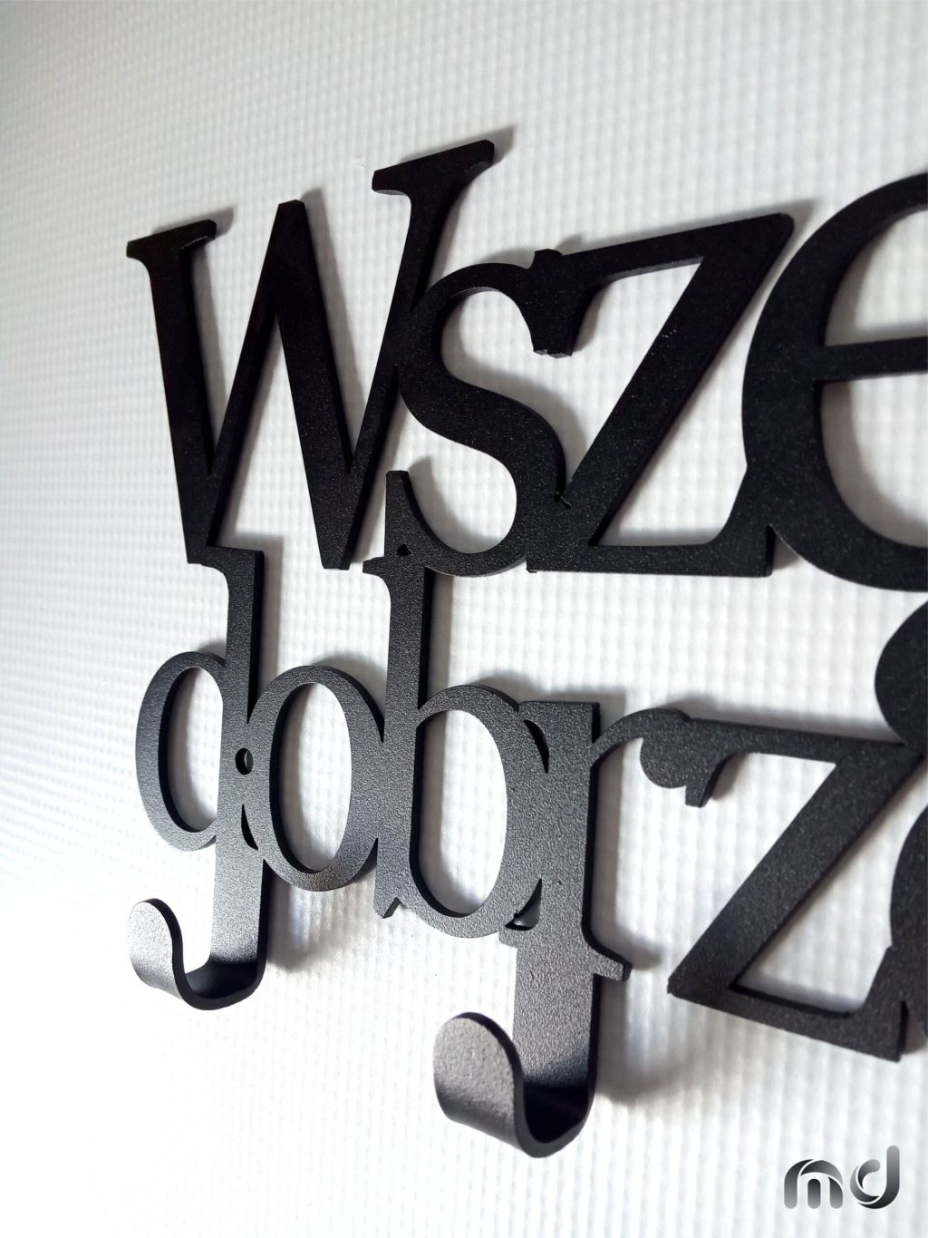 Wieszak metalowy na ubrania Wszędzie dobrze 50 cm - obrazek 3