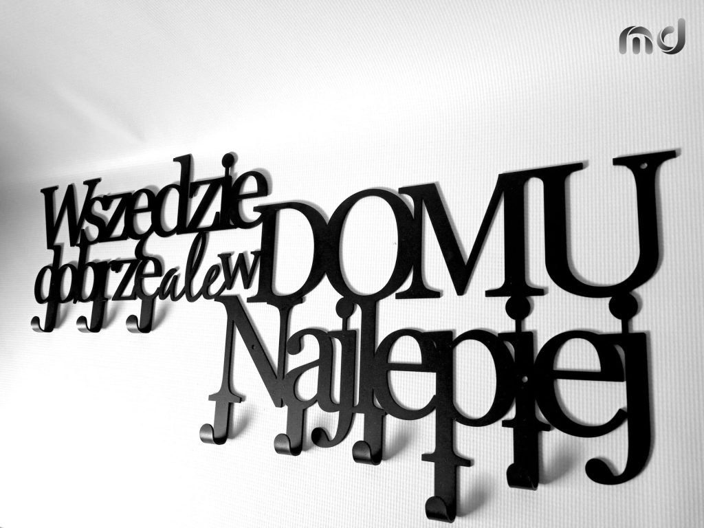 Wieszak metalowy na ubrania Wszędzie dobrze 80 cm - obrazek 3