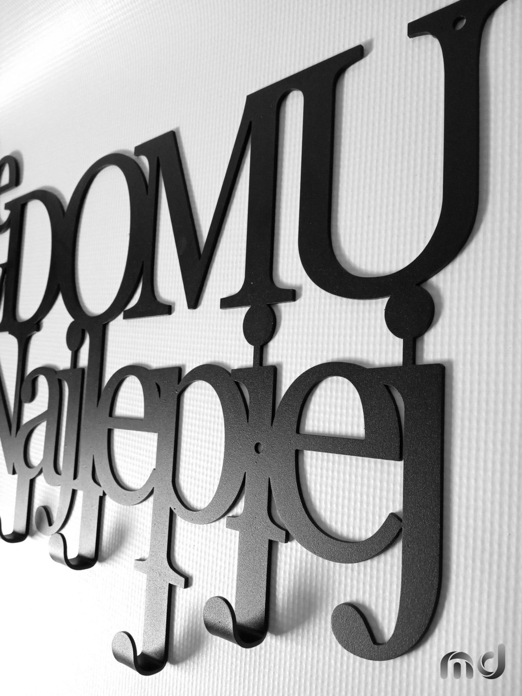 Wieszak metalowy na ubrania Wszędzie dobrze 80 cm - obrazek 4