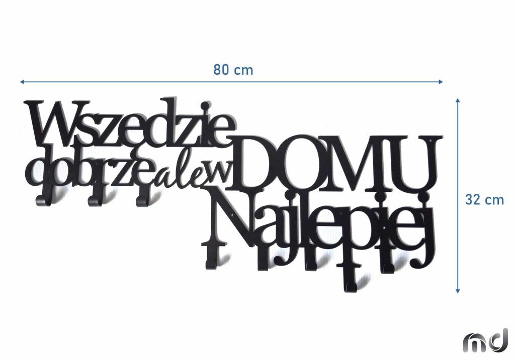 Wieszak metalowy na ubrania Wszędzie dobrze 80 cm - obrazek 5