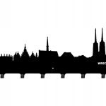 Duży wieszak metalowy na ubrania Miasto WIE100 60 cm