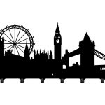 Wieszak ścienny na ubrania Miasto 60 cm