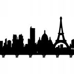 Wieszak metalowy na ubrania miasto Paryż 60 cm