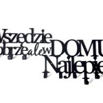 Wieszak metalowy na ubrania Wszędzie dobrze 40 cm