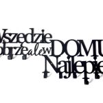 Wieszak metalowy na ubrania Wszędzie dobrze 50 cm