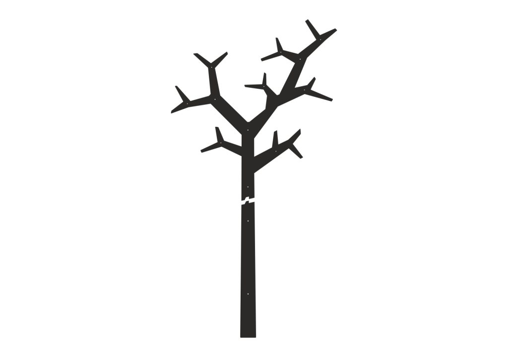 Wieszak metalowy ścienny Drzewo WIE111 180 cm - obrazek 3