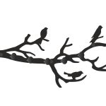 Wieszak metalowy ścienny Gałąź WIE112 50 cm