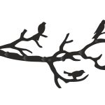 Wieszak metalowy ścienny Gałąź WIE112 70 cm