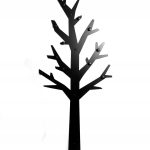 Wieszak metalowy ścienny Drzewo WIE113 130 cm