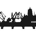 Wieszak metalowy miasto Gdańsk 40 cm
