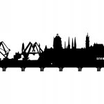 Duży wieszak metalowy Miasto Gdańsk 60 cm