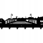 Duży wieszak metalowy Miasto Sopot 60 cm