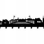 Duży wieszak metalowy Miasto Sopot 80 cm