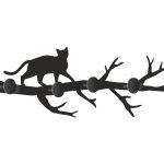 Wieszak metalowy ścienny Gałąź WIE122/30