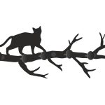 Wieszak metalowy ścienny Gałąź WIE122 40 cm