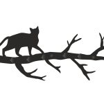 Wieszak metalowy ścienny Gałąź WIE122 70 cm