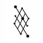 Wieszak metalowy na ścianę loftowy WIE124 80 cm