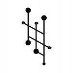 Wieszak metalowy na ścianę loftowy WIE125 80 cm