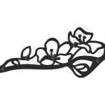 Wieszak ścienny metalowy Wiśnia WIE155 40 cm