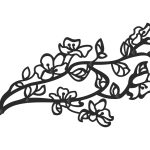 Wieszak ścienny metalowy Wiśnia WIE155 60 cm