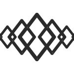 Wieszak ścienny metalowy Geometric WIE158 80 cm