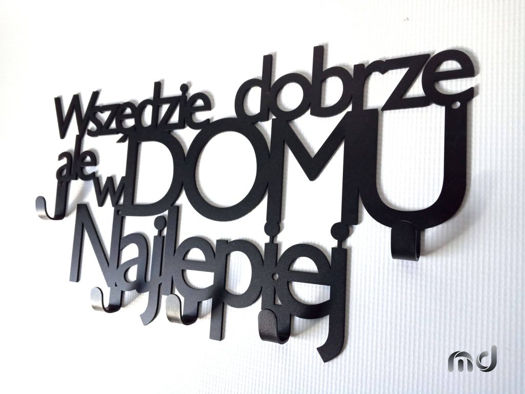 Wieszak metalowy Wszędzie dobrze WIE182 40 cm - obrazek 2