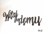 Wieszak metalowy na ubrania Witaj w domu 60 cm - obrazek 2