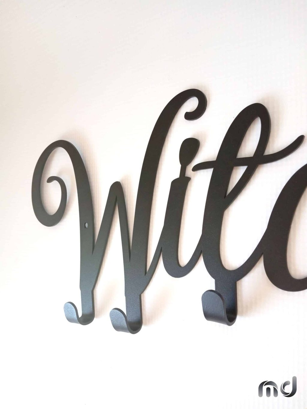 Wieszak metalowy na ubrania Witaj w domu 60 cm - obrazek 3