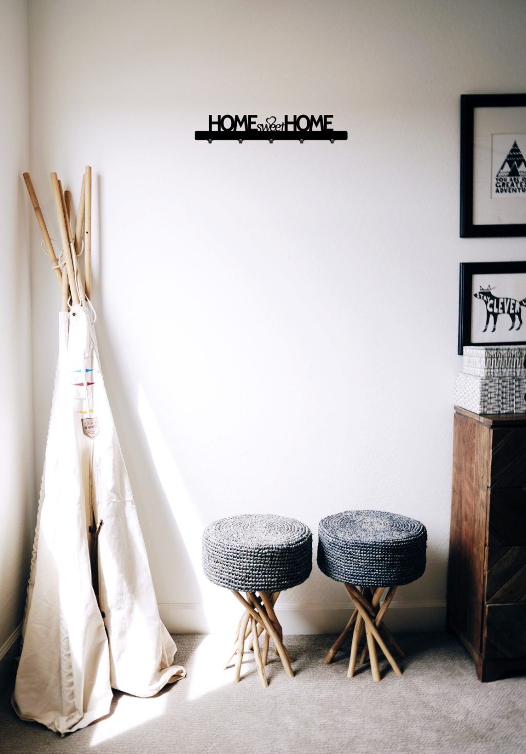 Wieszak na kurtki Home sweet home 50 cm - obrazek 2