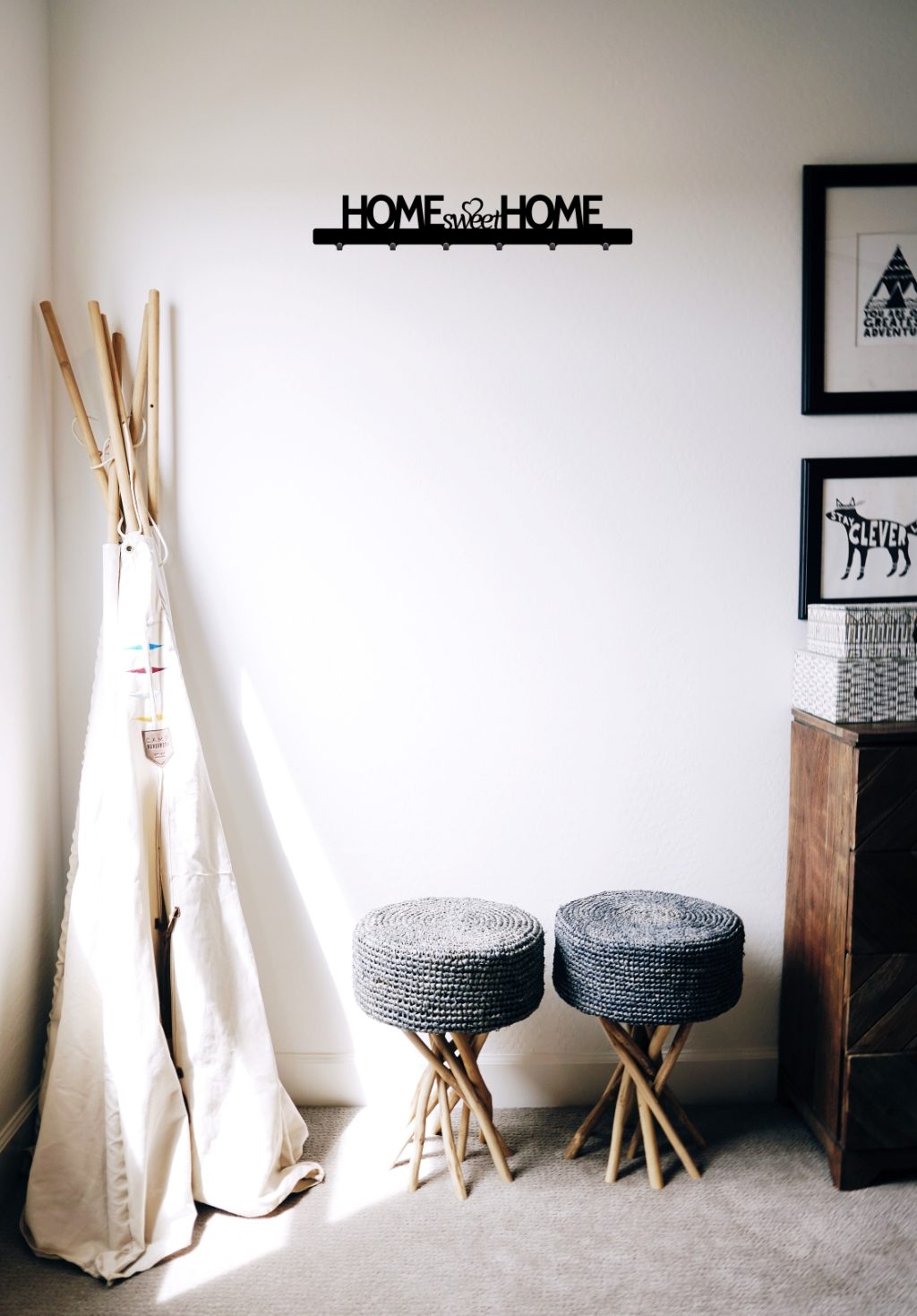 Wieszak na kurtki Home sweet home 60 cm - obrazek 2