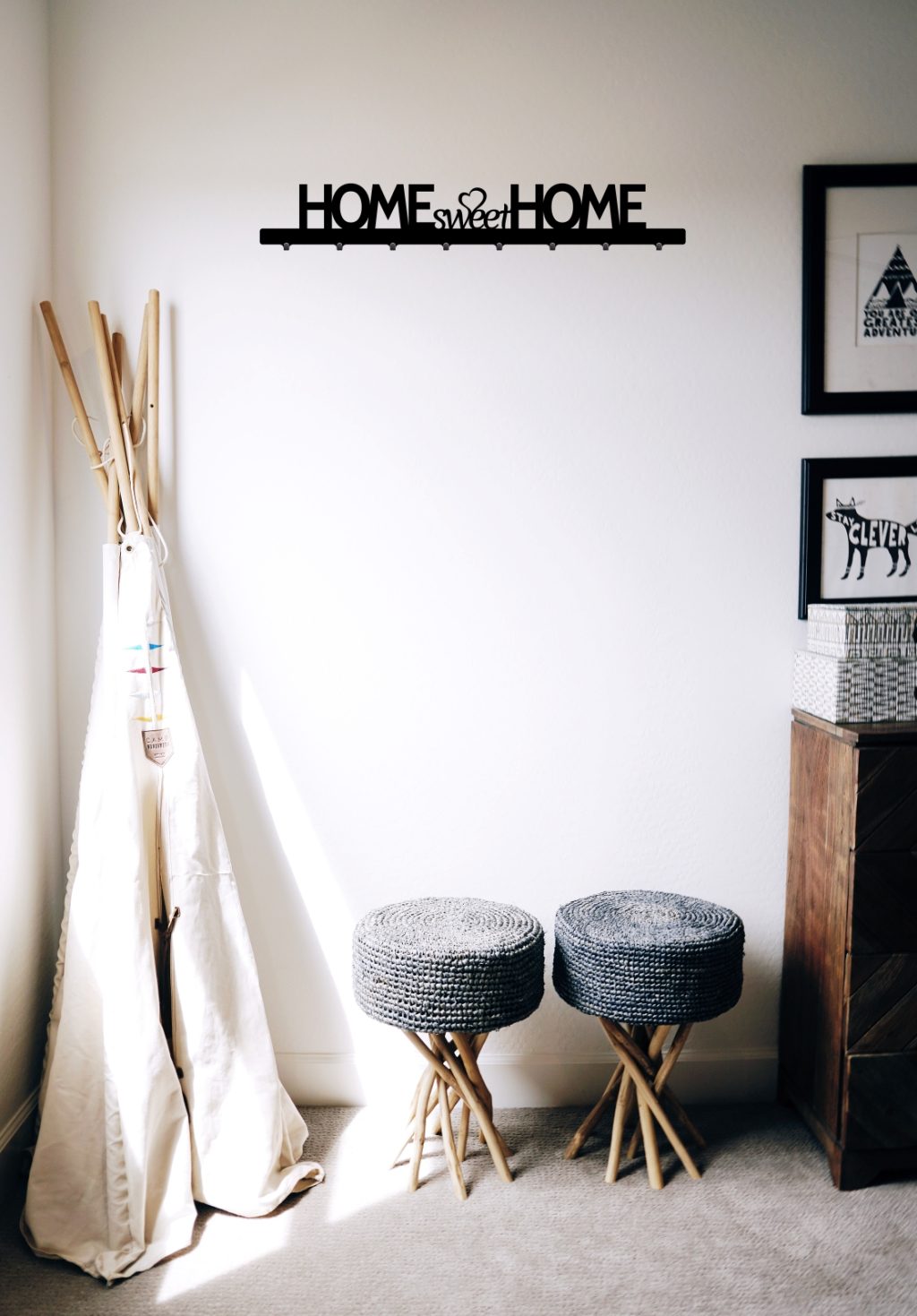 Wieszak na kurtki Home sweet home 80 cm - obrazek 2