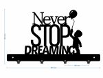 Krótki wieszak ścienny Never stop dreaming 40 cm - obrazek 3
