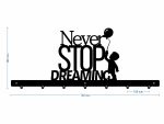 Wieszak ścienny Never stop dreaming 70 cm - obrazek 3