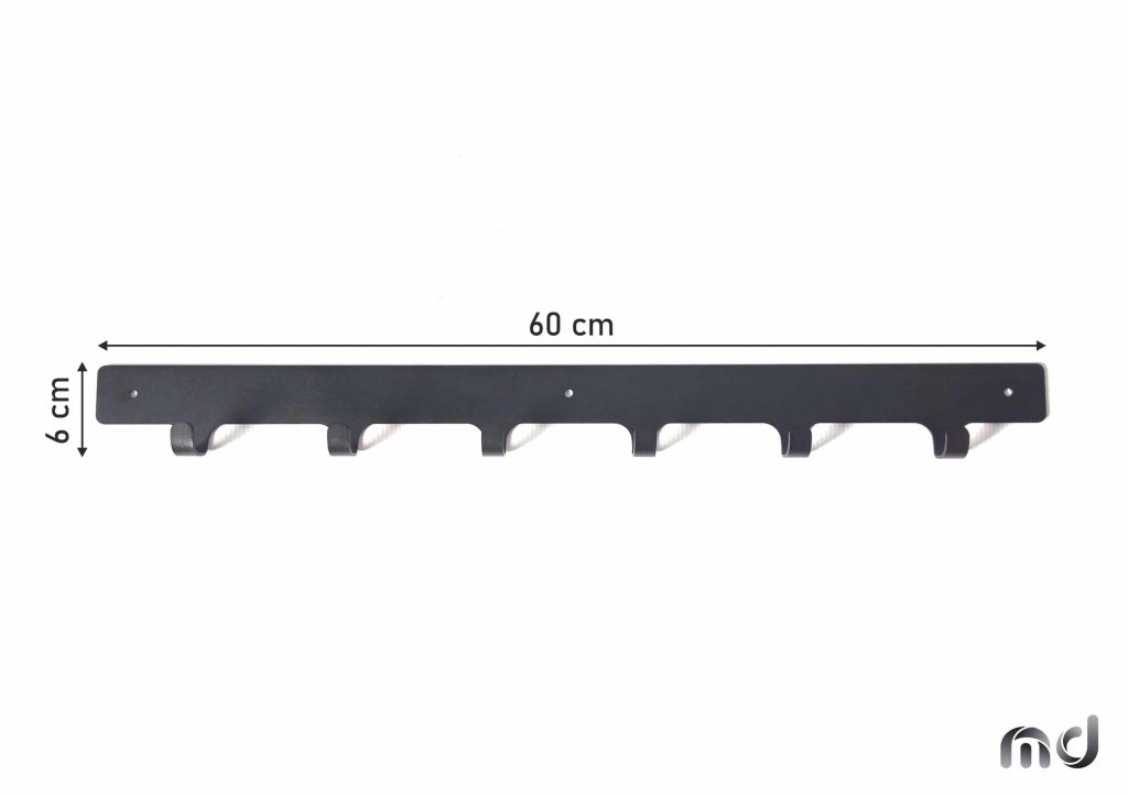 Wieszak metalowy na ubrania prosty 60 cm - obrazek 3