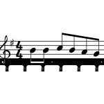 Wieszak metalowy ścienny Pięciolinia WIE044