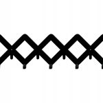 Wieszak metalowy ścienny Kratka WIE053