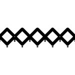 Wieszak metalowy ścienny Kratka WIE053 80 cm