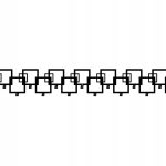 Wieszak metalowy Kwadraty WIE061 100 cm