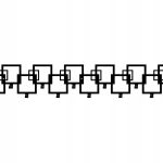 Wieszak metalowy Kwadraty WIE061 80 cm
