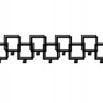 Wieszak metalowy Kwadraty 2 WIE062 60 cm