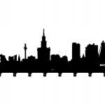 Duży wieszak metalowy na ubrania Miasto WIE097 80 cm