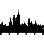 Duży wieszak metalowy na ubrania Miasto WIE099 60 cm