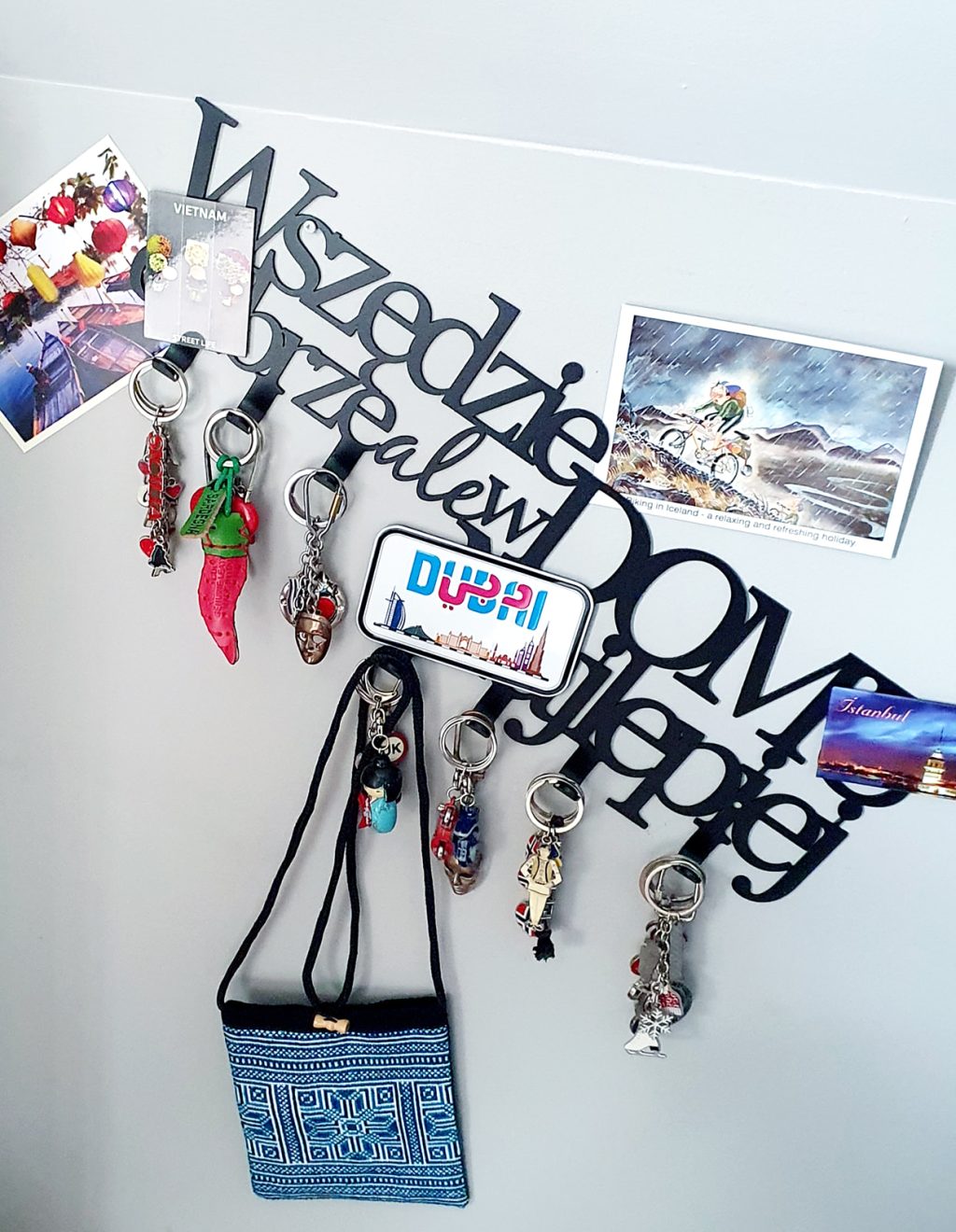 Wieszak metalowy na ubrania Wszędzie dobrze 50 cm - obrazek 2